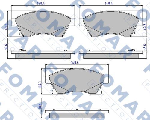 FOMAR Friction FO 895681 - Kit pastiglie freno, Freno a disco autozon.pro