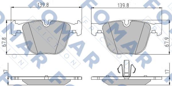 FOMAR Friction FO 895081 - Kit pastiglie freno, Freno a disco autozon.pro