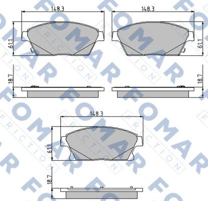 FOMAR Friction FO 895781 - Kit pastiglie freno, Freno a disco autozon.pro