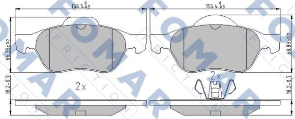 FOMAR Friction FO 896981 - Kit pastiglie freno, Freno a disco autozon.pro