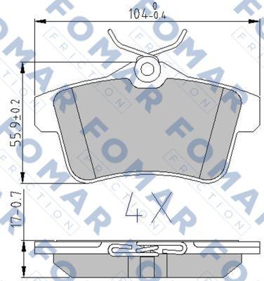 FOMAR Friction FO 896581 - Kit pastiglie freno, Freno a disco autozon.pro