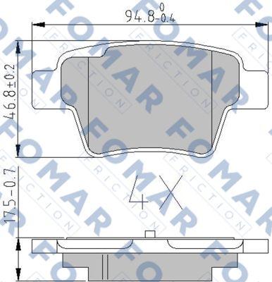 FOMAR Friction FO 896181 - Kit pastiglie freno, Freno a disco autozon.pro