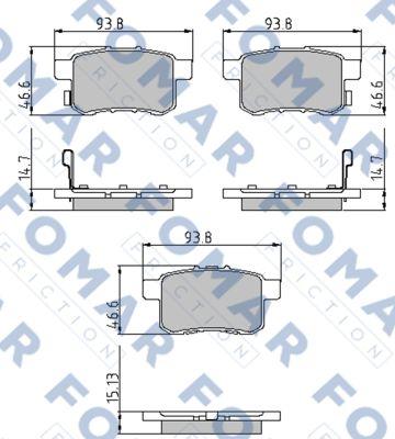 FOMAR Friction FO 891981 - Kit pastiglie freno, Freno a disco autozon.pro