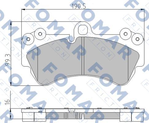 FOMAR Friction FO 891581 - Kit pastiglie freno, Freno a disco autozon.pro