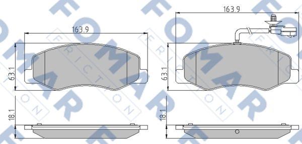 FOMAR Friction FO 898281 - Kit pastiglie freno, Freno a disco autozon.pro