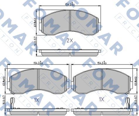 FOMAR Friction FO 893981 - Kit pastiglie freno, Freno a disco autozon.pro