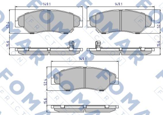 FOMAR Friction FO 893881 - Kit pastiglie freno, Freno a disco autozon.pro