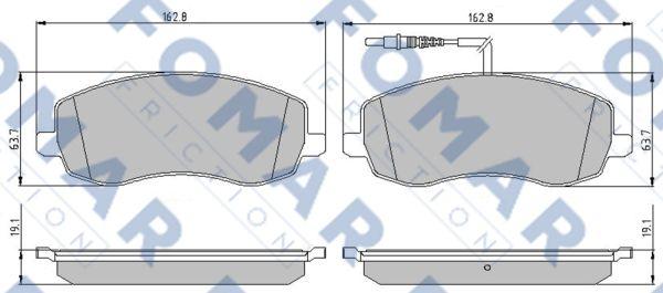 FOMAR Friction FO 893781 - Kit pastiglie freno, Freno a disco autozon.pro