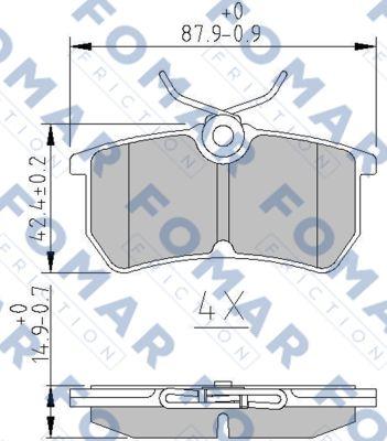 FOMAR Friction FO 892481 - Kit pastiglie freno, Freno a disco autozon.pro