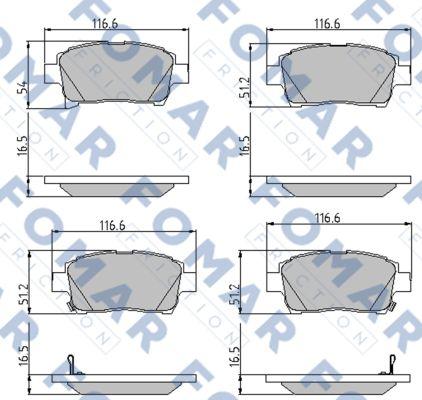 FOMAR Friction FO 892181 - Kit pastiglie freno, Freno a disco autozon.pro