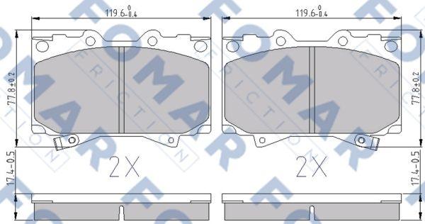 FOMAR Friction FO 892881 - Kit pastiglie freno, Freno a disco autozon.pro