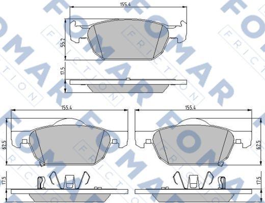 FOMAR Friction FO 897381 - Kit pastiglie freno, Freno a disco autozon.pro