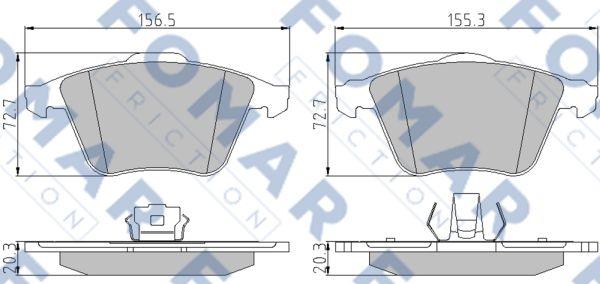 FOMAR Friction FO 849781 - Kit pastiglie freno, Freno a disco autozon.pro