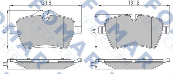 FOMAR Friction FO 844981 - Kit pastiglie freno, Freno a disco autozon.pro