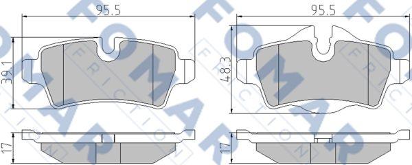 FOMAR Friction FO 845081 - Kit pastiglie freno, Freno a disco autozon.pro