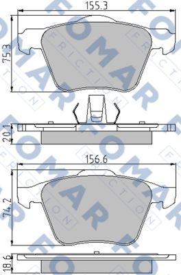 FOMAR Friction FO 846481 - Kit pastiglie freno, Freno a disco autozon.pro