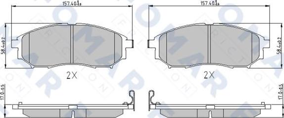 FOMAR Friction FO 846181 - Kit pastiglie freno, Freno a disco autozon.pro