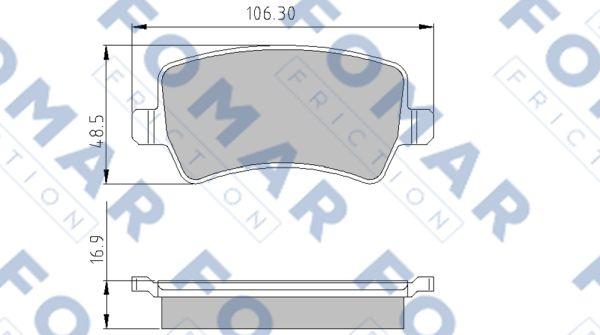 FOMAR Friction FO 846781 - Kit pastiglie freno, Freno a disco autozon.pro