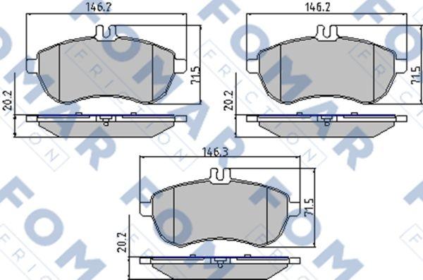 FOMAR Friction FO 848881 - Kit pastiglie freno, Freno a disco autozon.pro