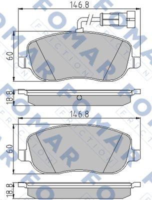 FOMAR Friction FO 847081 - Kit pastiglie freno, Freno a disco autozon.pro