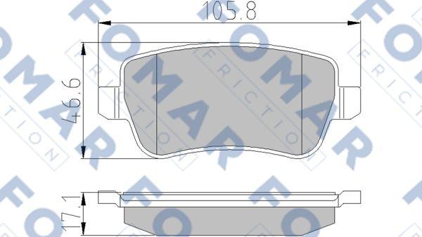 FOMAR Friction FO 847181 - Kit pastiglie freno, Freno a disco autozon.pro