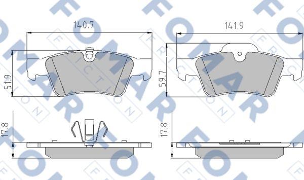 FOMAR Friction FO 859681 - Kit pastiglie freno, Freno a disco autozon.pro