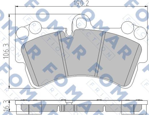 FOMAR Friction FO 859181 - Kit pastiglie freno, Freno a disco autozon.pro