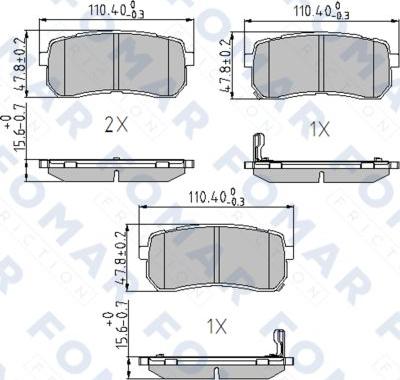 FOMAR Friction FO 859881 - Kit pastiglie freno, Freno a disco autozon.pro