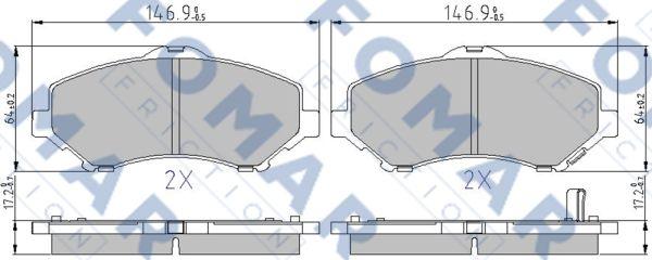 FOMAR Friction FO 850083 - Kit pastiglie freno, Freno a disco autozon.pro