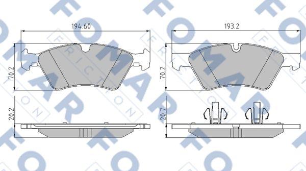 FOMAR Friction FO 858781 - Kit pastiglie freno, Freno a disco autozon.pro