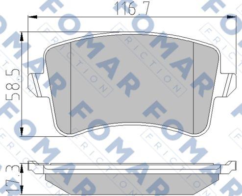 FOMAR Friction FO 857581 - Kit pastiglie freno, Freno a disco autozon.pro