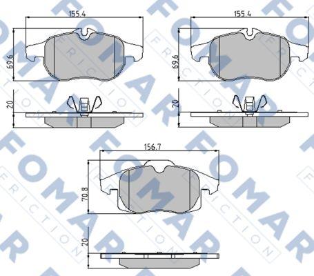 FOMAR Friction FO 869881 - Kit pastiglie freno, Freno a disco autozon.pro