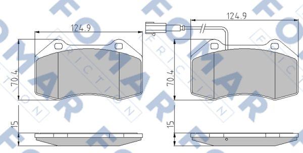 FOMAR Friction FO 869281 - Kit pastiglie freno, Freno a disco autozon.pro