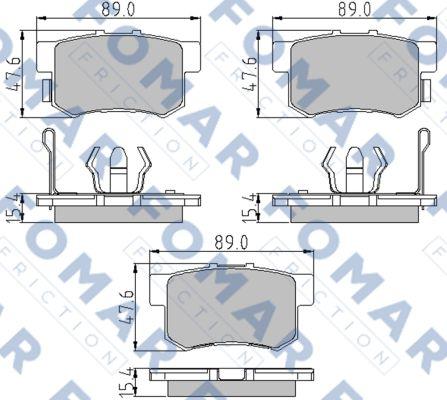 FOMAR Friction FO 860781 - Kit pastiglie freno, Freno a disco autozon.pro