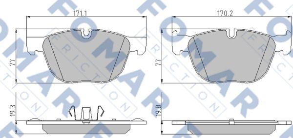 FOMAR Friction FO 861481 - Kit pastiglie freno, Freno a disco autozon.pro