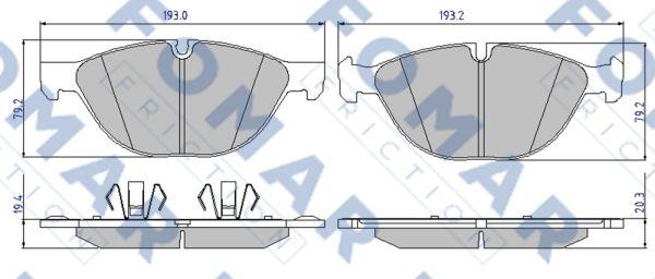 FOMAR Friction FO 861581 - Kit pastiglie freno, Freno a disco autozon.pro