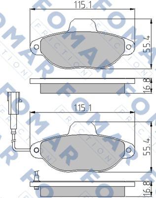 FOMAR Friction FO 861181 - Kit pastiglie freno, Freno a disco autozon.pro