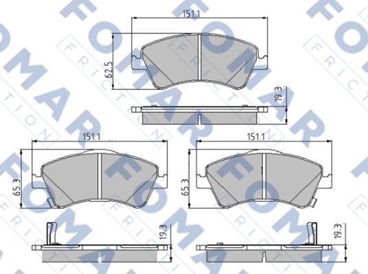 FOMAR Friction FO 862681 - Kit pastiglie freno, Freno a disco autozon.pro