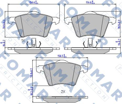 FOMAR Friction FO 867981 - Kit pastiglie freno, Freno a disco autozon.pro