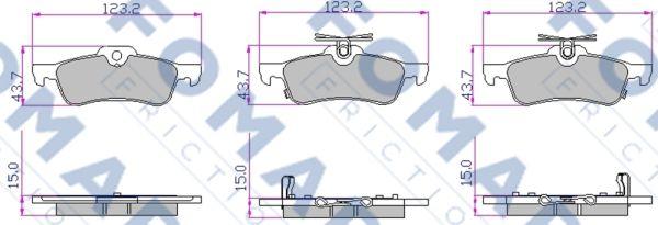 FOMAR Friction FO 800681 - Kit pastiglie freno, Freno a disco autozon.pro