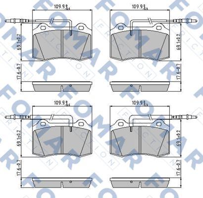 FOMAR Friction FO 800381 - Kit pastiglie freno, Freno a disco autozon.pro