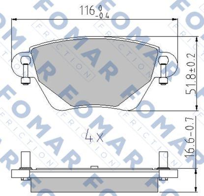 FOMAR Friction FO 815381 - Kit pastiglie freno, Freno a disco autozon.pro