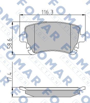 FOMAR Friction FO 815281 - Kit pastiglie freno, Freno a disco autozon.pro