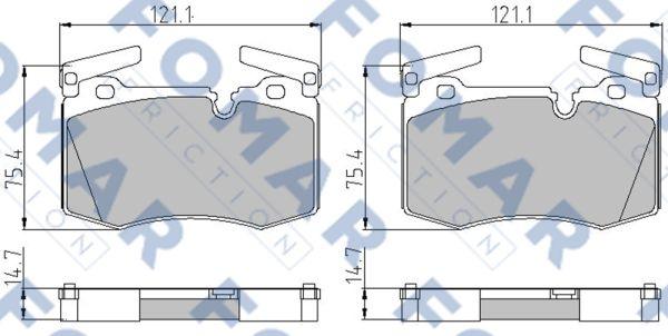 FOMAR Friction FO 888083 - Kit pastiglie freno, Freno a disco autozon.pro