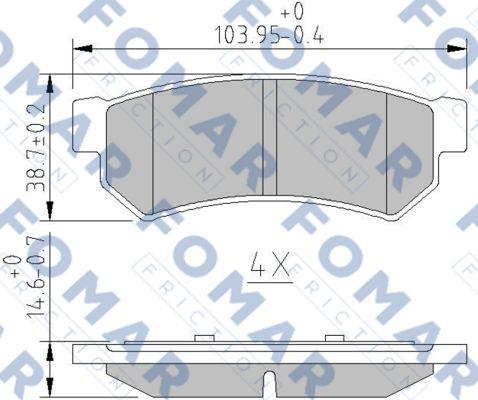 FOMAR Friction FO 887683 - Kit pastiglie freno, Freno a disco autozon.pro