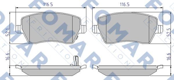 FOMAR Friction FO 839181 - Kit pastiglie freno, Freno a disco autozon.pro