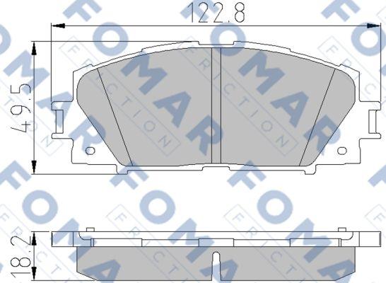 FOMAR Friction FO 838681 - Kit pastiglie freno, Freno a disco autozon.pro