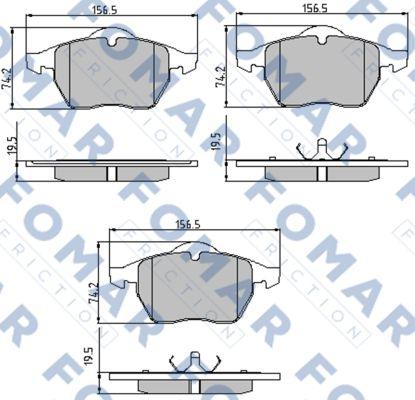 FOMAR Friction FO 838181 - Kit pastiglie freno, Freno a disco autozon.pro