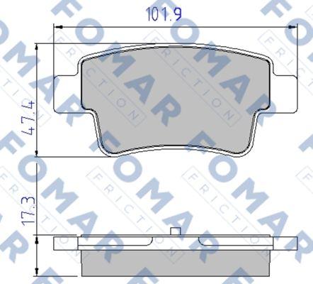 FOMAR Friction FO 832981 - Kit pastiglie freno, Freno a disco autozon.pro