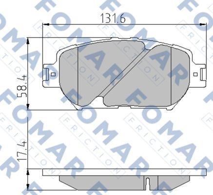 FOMAR Friction FO 832683 - Kit pastiglie freno, Freno a disco autozon.pro